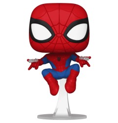 Marvel - Figurine POP! Comics Web Spider-Man (Swinging) Exclusive 9 cm