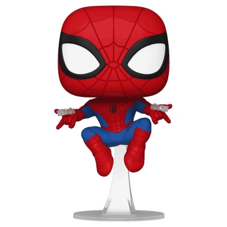 Marvel - Figurine POP! Comics Web Spider-Man (Swinging) Exclusive 9 cm