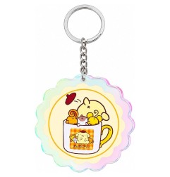 Sanrio - Porte-clés en acrylique Pompompurin 30th Anniversary Squishy Cute Purin 02