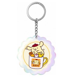 Sanrio - Porte-clés en acrylique Pompompurin 30th Anniversary Squishy Cute Purin 01