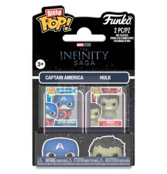 Marvel IS - Pack 2 figurines Bitty POP! Cap & Hulk 2 cm