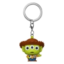 Toy Story - Porte-clés Pocket POP! Alien as Woody 4 cm
