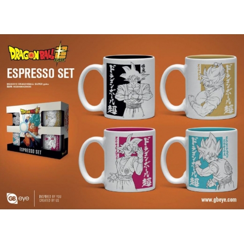 Dragon Ball Super - Pack 4 tasses Espresso Goku