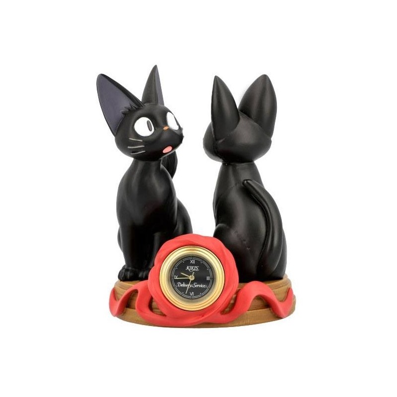 Studio Ghibli - Kiki la petite sorcière horloge Jiji & Soft Toy Jiji 11 cm