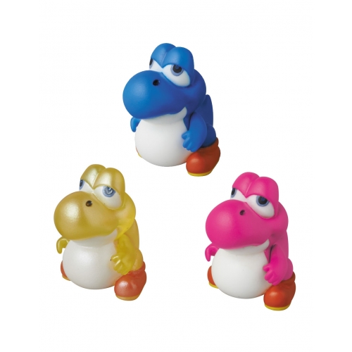 Nintendo - Pack 3 mini figurines Medicom UDF Baby Yoshi 4 cm