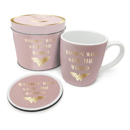 Wonder Woman - Mug avec sous-verre Women Will Save the World