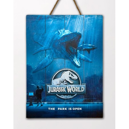Jurassic World - Tableau en bois Jurassic World WoodArts 3D Mossasaurus 30 x 40 cm