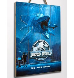 Jurassic Park - Jurassic World tableau en bois WoodArts 3D Mossasaurus 30 x 40 cm