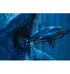 Jurassic Park - Jurassic World tableau en bois WoodArts 3D Mossasaurus 30 x 40 cm