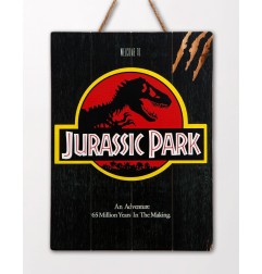 Jurassic Park - Tableau en bois WoodArts 3D Logo 30 x 40 cm
