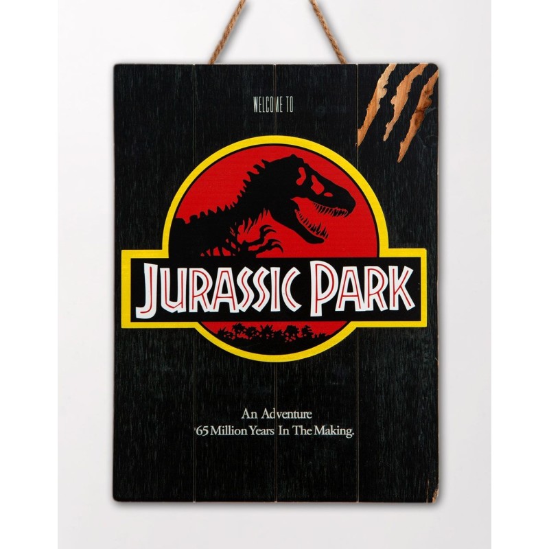 Jurassic Park - Tableau en bois WoodArts 3D Logo 30 x 40 cm