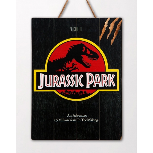 Jurassic Park - Tableau en bois WoodArts 3D Logo Jurassic Park 30 x 40 cm