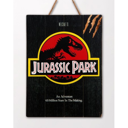Jurassic Park - Tableau en bois WoodArts 3D Logo 30 x 40 cm