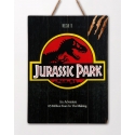 Jurassic Park - Tableau en bois WoodArts 3D Logo Jurassic Park 30 x 40 cm