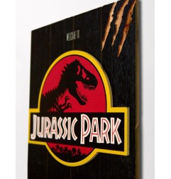 Jurassic Park - Tableau en bois WoodArts 3D Logo 30 x 40 cm