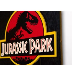 Jurassic Park - Tableau en bois WoodArts 3D Logo 30 x 40 cm