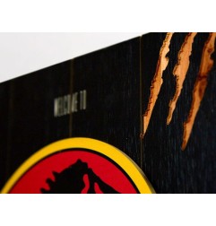 Jurassic Park - Tableau en bois WoodArts 3D Logo Jurassic Park 30 x 40 cm