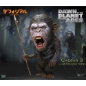 La Planète des singes L'Affrontement - Statuette Deform Real Series Soft Vinyl Caesar Warrior Face LTD