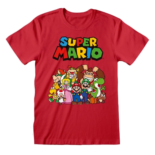 Nintendo - T-Shirt Super Mario Main Character Group