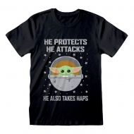 Star Wars The Mandalorian - T-Shirt Protects And Attacks