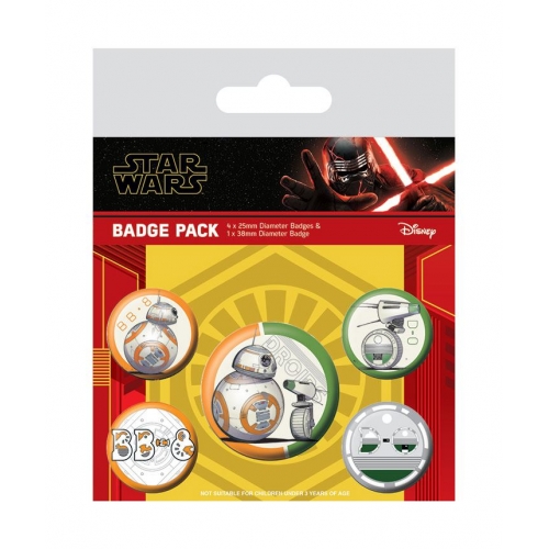 Star Wars Episode IX - Pack 5 badges Droids