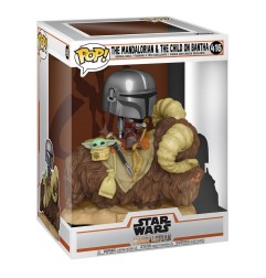 Star Wars The Mandalorian - Figurine POP! The Mandalorian on Wantha with Child in Bag