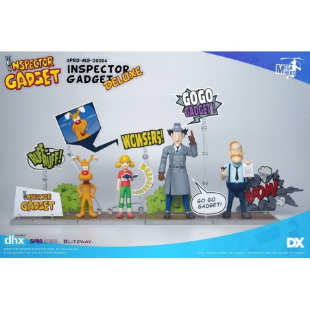Inspecteur Gadget - Pack figurines 1/12 Mega Hero Inspector Gadget DX 17 cm