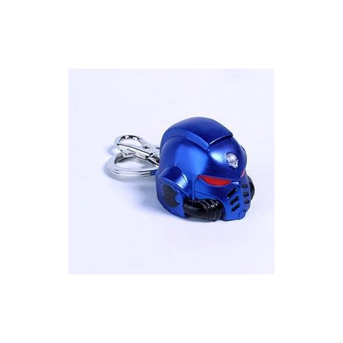 Warhammer 40K - Porte-clés métal Space Marine Primaris Helmet Ultramarine