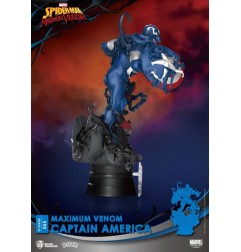 Marvel - Comics diorama PVC D-Stage Maximum Venom Captain America 16 cm