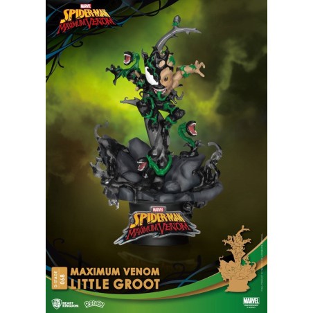 Marvel - Comics diorama PVC D-Stage Maximum Venom Little Groot 16 cm