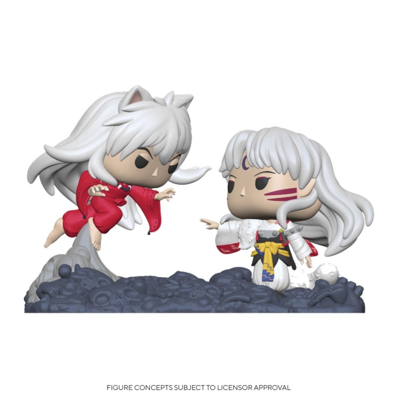 InuYasha - Pack 2 POP Moment! Vinyl figurines  & Sesshomaru 9 cm
