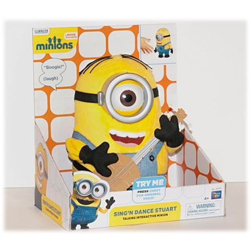 Minions - Peluche électronique Sing n Dance Stuart 23 cm *ANGLAIS*