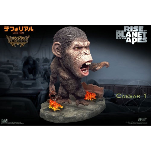 La Planète des singes : Les Origines - Statuette Deform Real Series Soft Vinyl Caesar Chain Ver. Deluxe