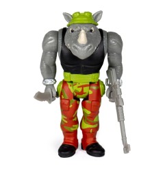 Tortues Ninja - Les Tortues ninja figurine ReAction Rocksteady 10 cm