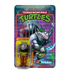 Tortues Ninja - Les Tortues ninja figurine ReAction Rocksteady 10 cm
