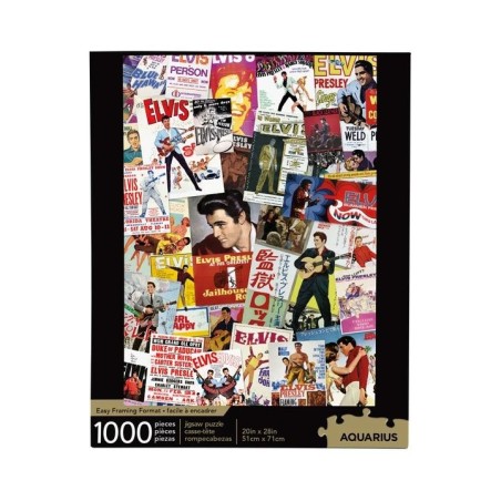 Puzzle 1000 Pièces – Elvis Presley – Master Line – Noir Et Blanc – Occasion