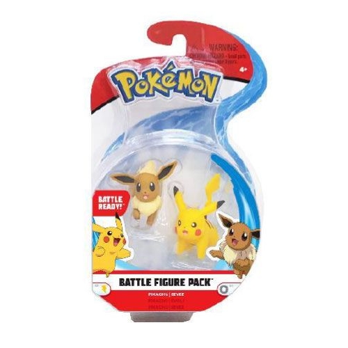 Pokémon - Pack 2 figurines Battle Évoli & Pikachu 5 cm
