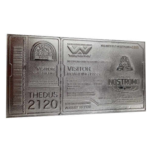 Alien - Réplique Nostromo Ticket Limited Edition (plaqué argent)