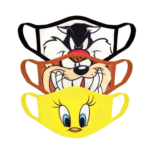 Looney Tunes - Pack 3 Masques en tissu Core