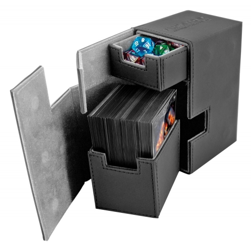 Ultimate Guard - Boîte pour cartes Flip'n'Tray Deck Case 80+ taille standard XenoSkin Noir