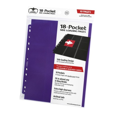 Ultimate Guard - 18-Pocket Pages Side-Loading Violet (10)