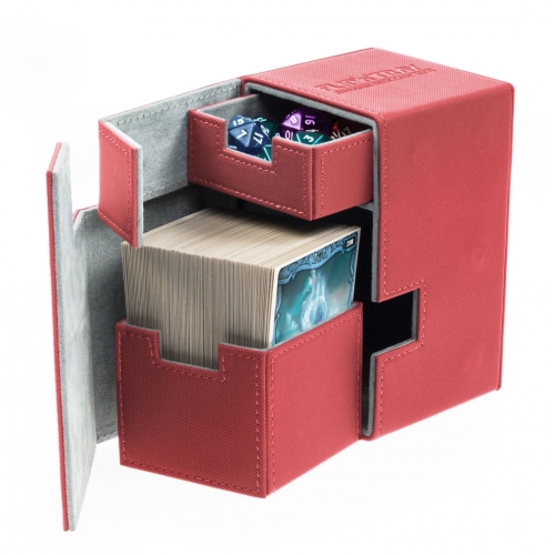 Ultimate Guard - Boîte pour cartes Flip'n'Tray Deck Case 100+ taille standard XenoSkin Rouge