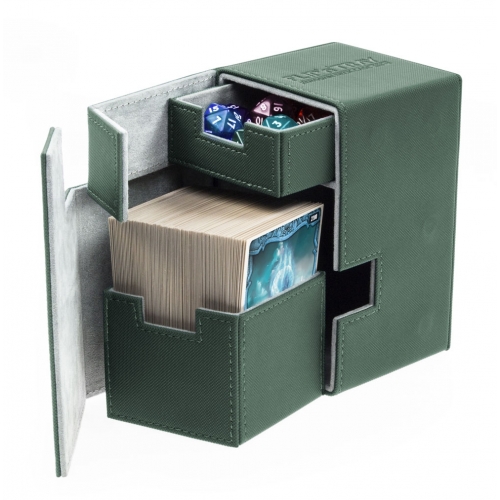 Ultimate Guard - Boîte pour cartes Flip'n'Tray Deck Case 100+ taille standard XenoSkin Vert