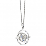 Harry Potter X Swarovski - Pendentif et collier Retourneur de Temps (argent sterling)