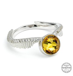 Harry Potter - X Swarovski anneau Vif d'or taille-UK O (argent sterling)
