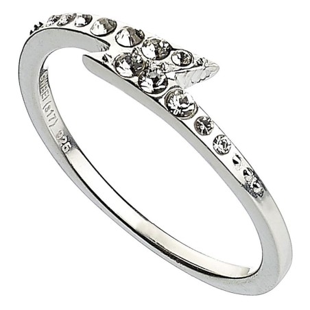 Harry Potter - X Swarovski anneau Éclair taille-UK M (argent sterling)
