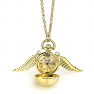 Harry Potter - Collier avec horloge Vif d'or (plaqué or)