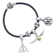Harry Potter - Bracelet pour breloques cuir Set Deathly Hallows/Snitch/Platform 9 3/4/2 Spellbeads