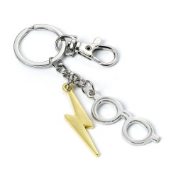 Harry Potter - Porte-clés Éclair & lunettes (plaqué argent)