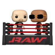 WWE - Pack 2 Figurines POP! The Rock vs Stone Cold in Wrestling Ring 9 cm